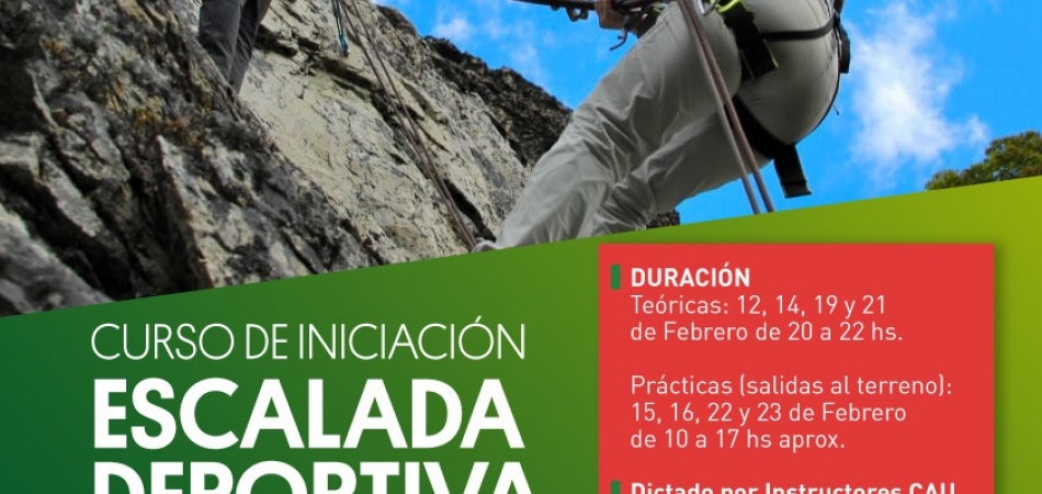 CURSO DE INICIACIÓN A LA ESCALADA DEPORTIVA